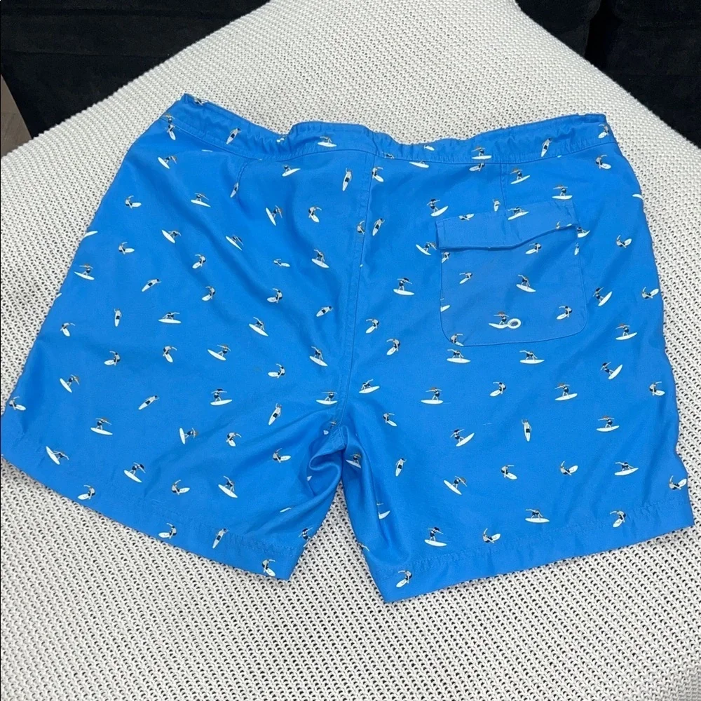 Original Penguin Light Blue Swim Trunks with Seagull Design